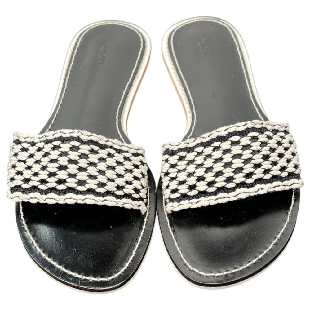 Rag & Bone Melrose Slide Sandals NWOB Black/White Size EU 37.5 / US 7.5